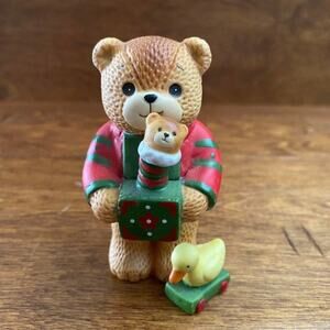 ENESCO 1984 Lucy and Me Christmas Bear with Jack In the Box
